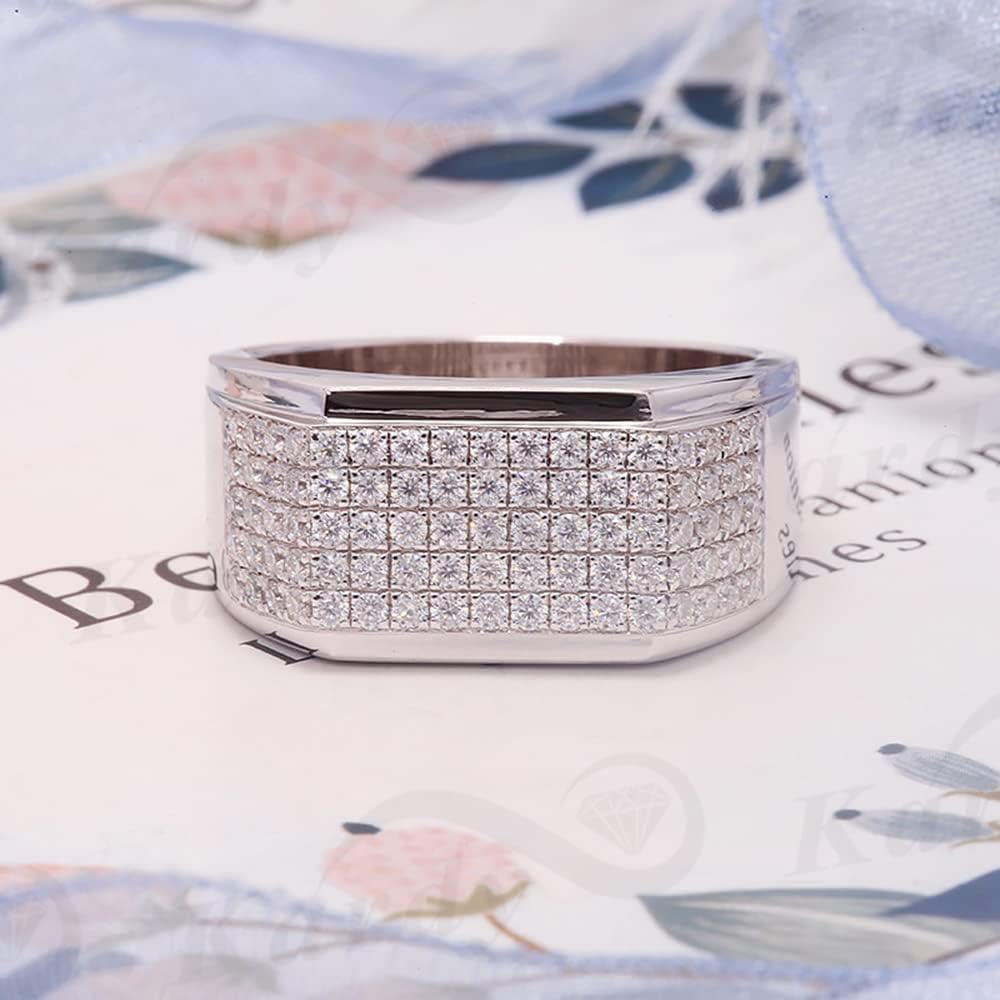 Kardy Luxury Moissanite Solid 10K/14K/18K White Gold Wedding Engagement